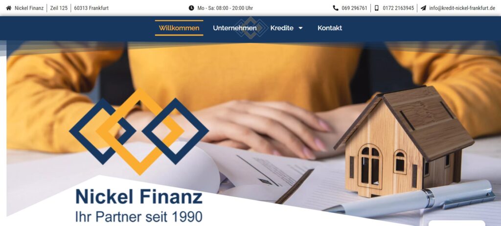Websitereferenz www.kredit-nickel-frankfurt.de