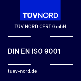 Logo TÜV NORD CERT GmbH - DIN EN ISO 9001 Zertifikat